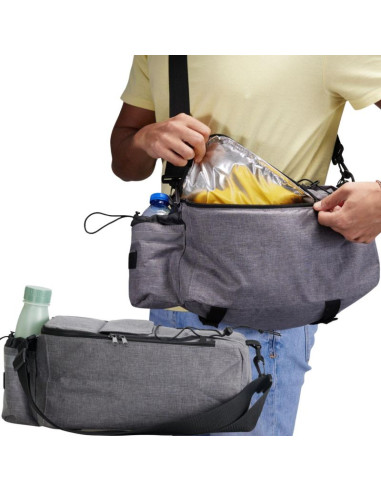 Sakwa plecak torba rowerowa na bagażnik 4w1 szara xqmax