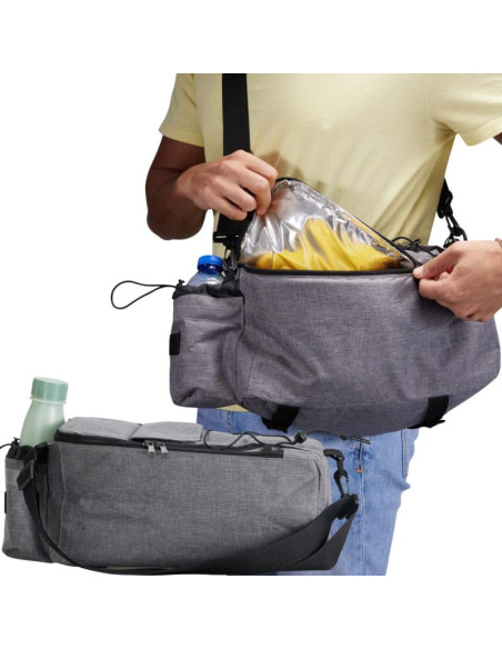 Sakwa plecak torba rowerowa na bagażnik 4w1 szara xqmax