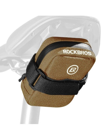 Rockbros torba rowerowa podsiodłowa brązowa 0,35l
