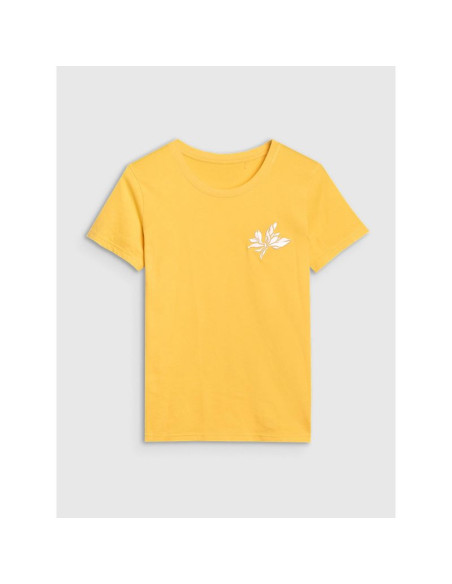 T-shirt regular z nadrukiem damski 4f 4frss25ttshf2693-71s