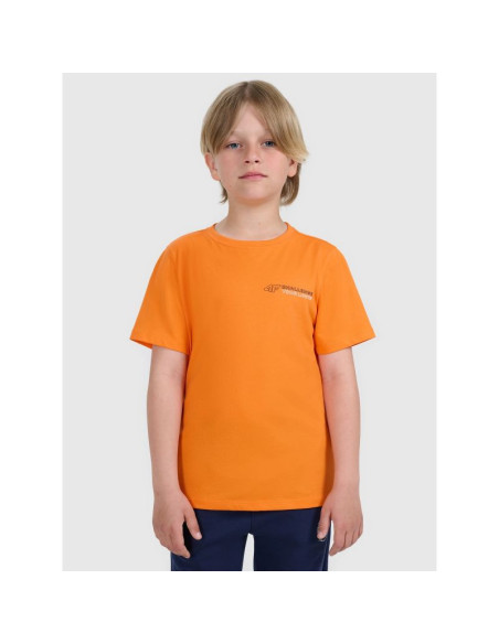 T-shirt regular z nadrukiem chłopięcy 4f 4fjwaw25ttshm2415-70s