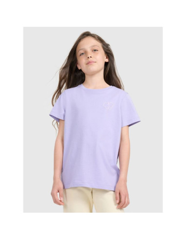 T-shirt regular z nadrukiem dziewczęcy 4f 4fjraw25ttshf3199-52s