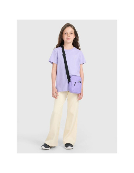 T-shirt regular z nadrukiem dziewczęcy 4f 4fjraw25ttshf3199-52s