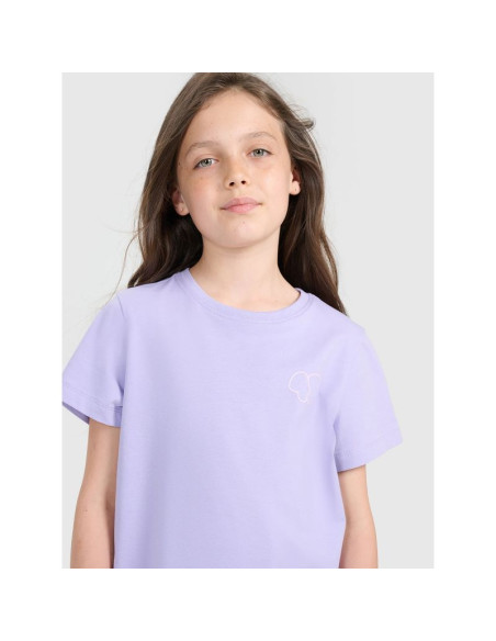 T-shirt regular z nadrukiem dziewczęcy 4f 4fjraw25ttshf3199-52s