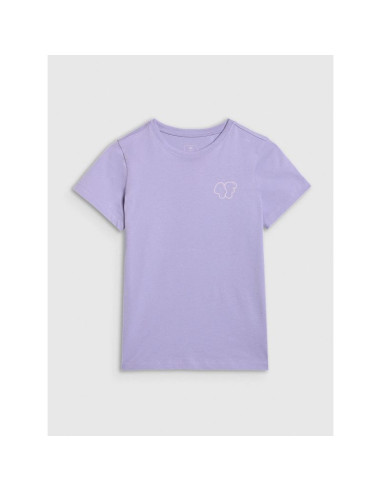 T-shirt regular z nadrukiem dziewczęcy 4f 4fjraw25ttshf3199-52s