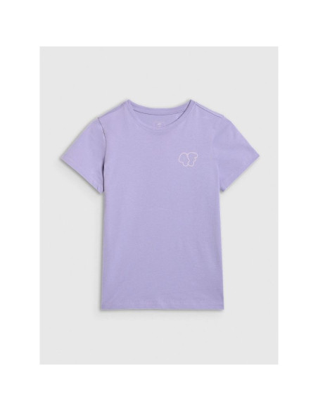 T-shirt regular z nadrukiem dziewczęcy 4f 4fjraw25ttshf3199-52s