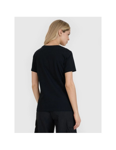 T-shirt regular z nadrukiem damski 4f 4frss25ttshf2786-20s