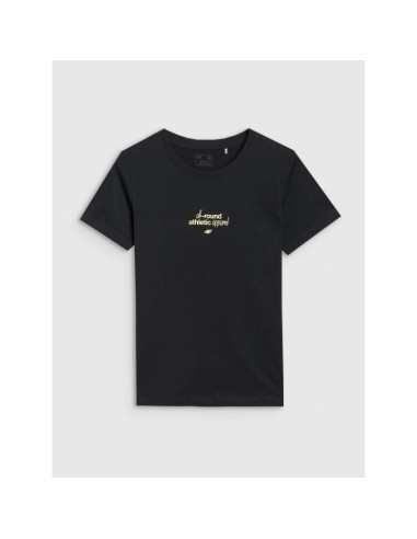 T-shirt regular z nadrukiem damski 4f 4frss25ttshf2786-20s