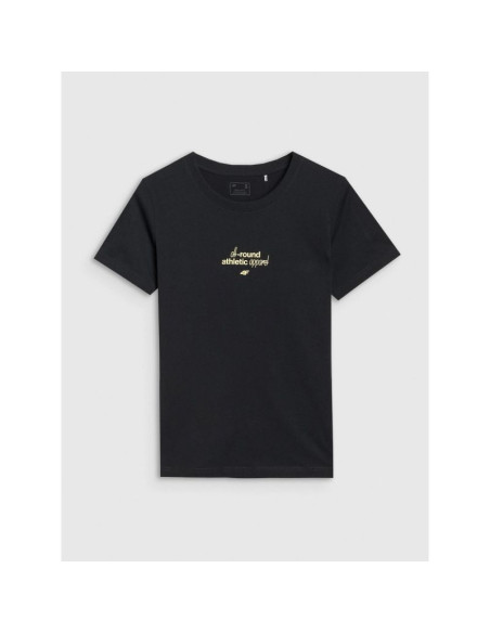 T-shirt regular z nadrukiem damski 4f 4frss25ttshf2786-20s