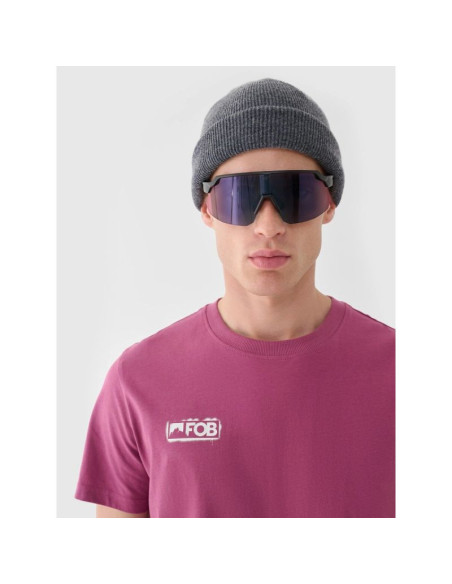 T-shirt regular gładki męski 4f 4fraw24ttshm2602-60s