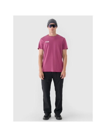 T-shirt regular gładki męski 4f 4fraw24ttshm2602-60s