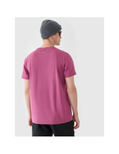 T-shirt regular gładki męski 4f 4fraw24ttshm2602-60s