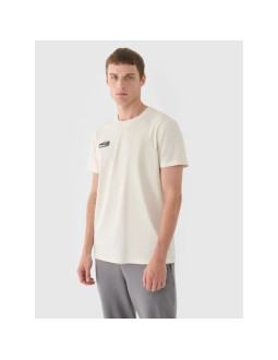 T-shirt regular gładki męski 4f 4fraw24ttshm2602-83s