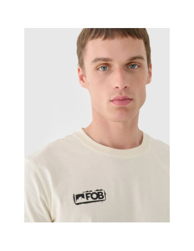 T-shirt regular gładki męski 4f 4fraw24ttshm2602-83s