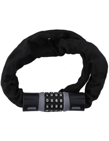Zapięcie rowerowe łańcuch na szyfr dł.90cm czarne dunlop