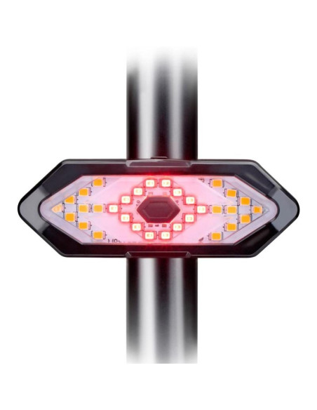 Lampka rowerowa tył z sygnalizatorem led ładowanie usb dunlop