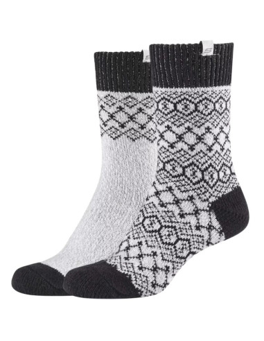 Skechers casual cozy jacquard 2ppk socks sk41047-9202 szare 35-38