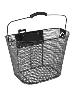 Koszyk rowerowy przedni mocowany na click czarny 2