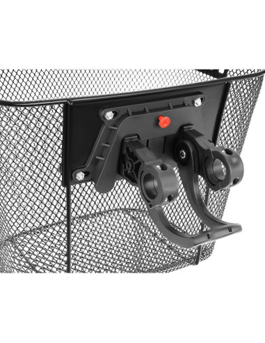 Koszyk rowerowy przedni mocowany na click czarny