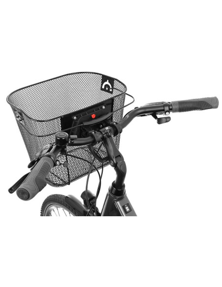 Koszyk rowerowy przedni mocowany na click czarny