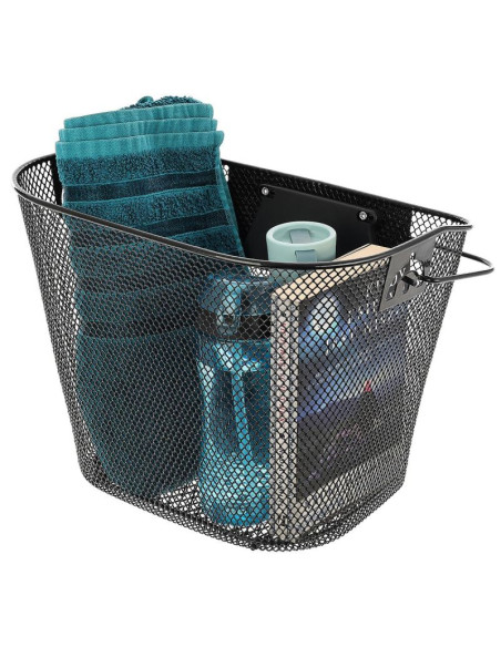 Koszyk rowerowy przedni mocowany na click czarny