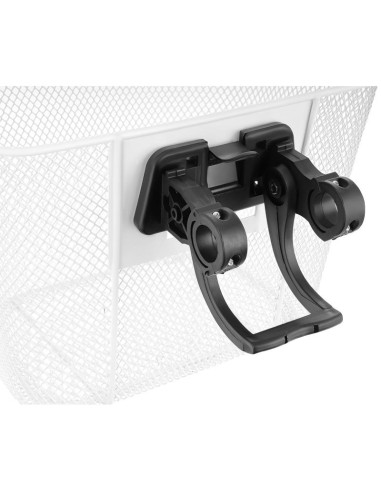 Koszyk rowerowy przedni mocowany na click biały