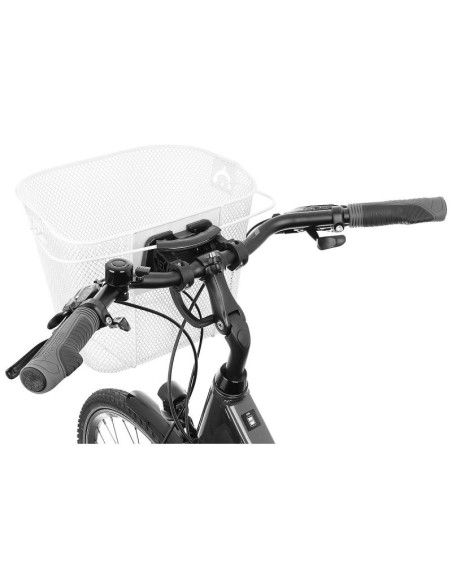Koszyk rowerowy przedni mocowany na click biały