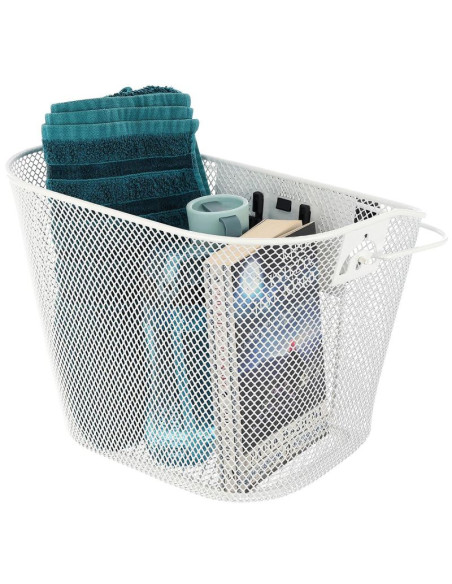 Koszyk rowerowy przedni mocowany na click biały