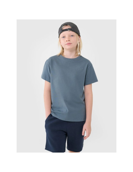 T-shirt oversize gładki chłopięcy 4f 4fjwss25ttshm2324-46s