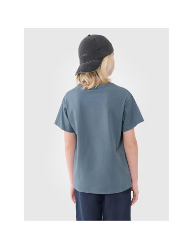 T-shirt oversize gładki chłopięcy 4f 4fjwss25ttshm2324-46s
