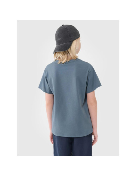 T-shirt oversize gładki chłopięcy 4f 4fjwss25ttshm2324-46s