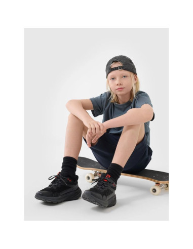 T-shirt oversize gładki chłopięcy 4f 4fjwss25ttshm2324-46s