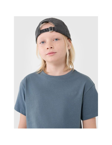 T-shirt oversize gładki chłopięcy 4f 4fjwss25ttshm2324-46s