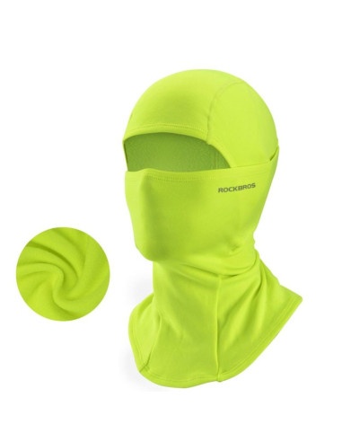 Rockbros ocieplana kominiarka lf7345g fluo zielona