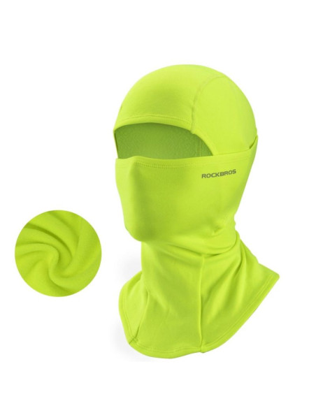 Rockbros ocieplana kominiarka lf7345g fluo zielona