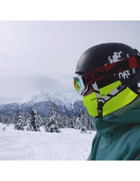 Rockbros ocieplana kominiarka lf7345g fluo zielona