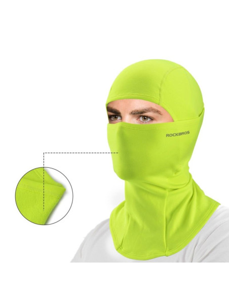 Rockbros ocieplana kominiarka lf7345g fluo zielona