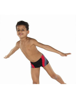 Kąpielówki 034 czar-czerw-siwy chłopięce