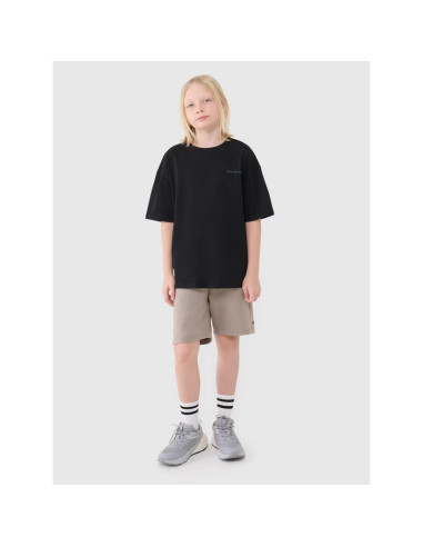 T-shirt oversize z napisem chłopięcy 4f 4fjwss25ttshm2184-20s