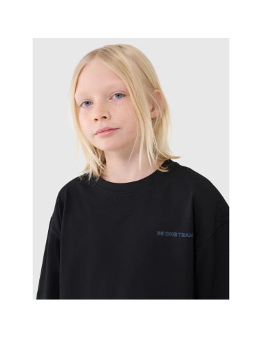 T-shirt oversize z napisem chłopięcy 4f 4fjwss25ttshm2184-20s
