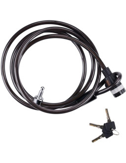 Zapięcie rowerowe linka na zamek 10x2400mm family black+decker