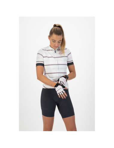 Rogelli rękawiczki damskie stripe biało-różowe xl