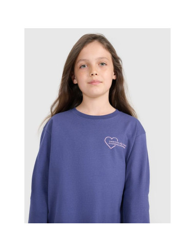 Longsleeve oversize z nadrukiem dziewczęcy 4f 4fjraw25tlonf589-33s