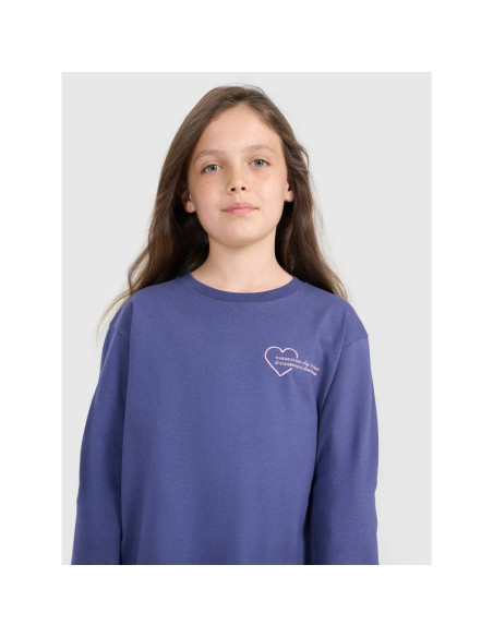 Longsleeve oversize z nadrukiem dziewczęcy 4f 4fjraw25tlonf589-33s