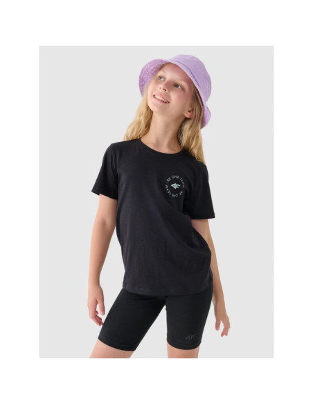 T-shirt z nadrukiem dziewczęcy 4f junior 4fjraw24ttshf2276-20s