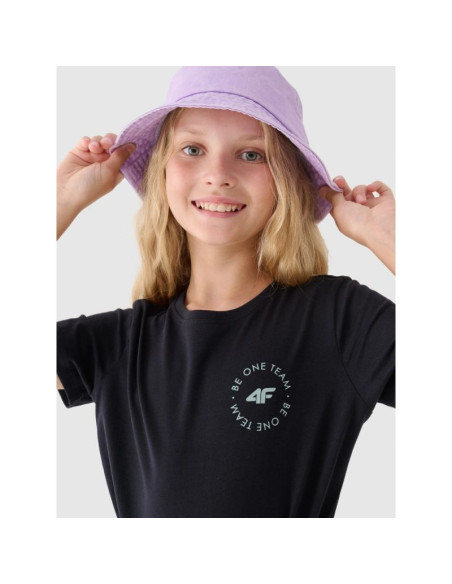 T-shirt z nadrukiem dziewczęcy 4f junior 4fjraw24ttshf2276-20s