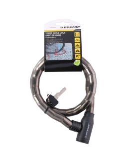 Zapięcie rowerowe spiralne na klucz wąż 18mmx80cm dunlop czarne