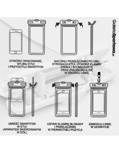 Wodoodporne etui pokrowiec na telefon 12x12cm tpu enero camp
