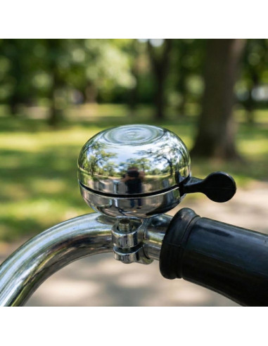 Dzwonek rowerowy retro 80x50mm silver xqmax