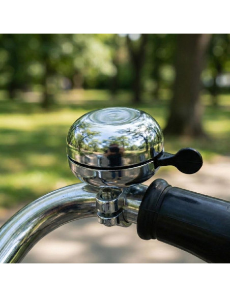 Dzwonek rowerowy retro 80x50mm silver xqmax